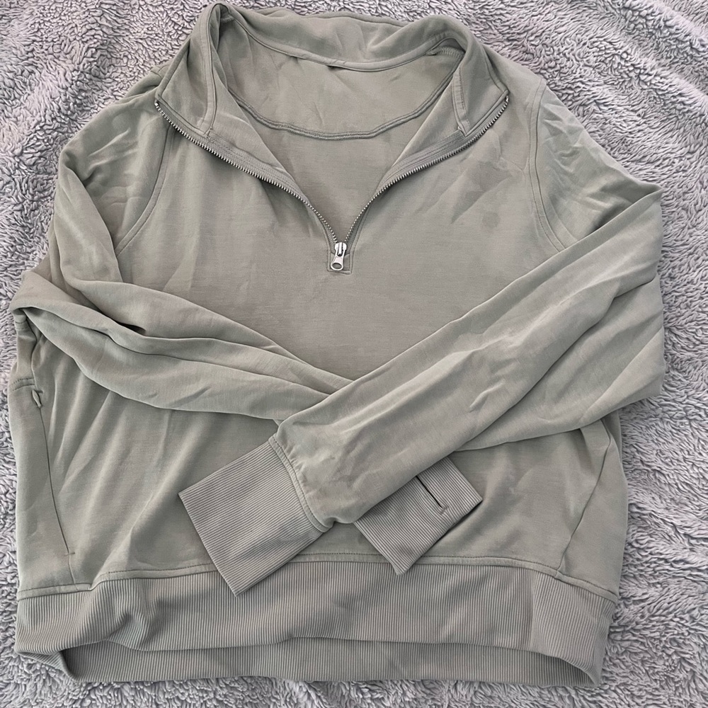 Light Green Quarter Zip- Size L